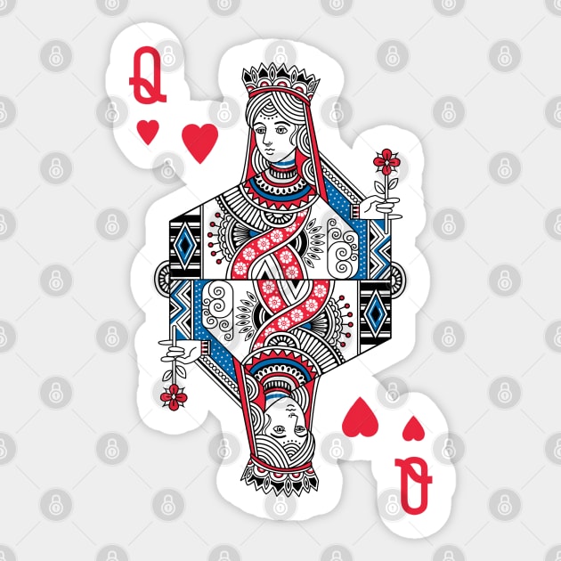 Queen Of Hearts Sticker by SuperrSunday